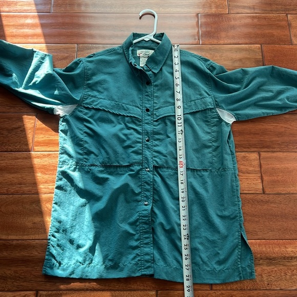 Orvis Men's Shirt Small Green Performance Outdoor Fishing Vintage Vented - Picture 10 of 10